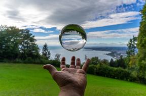 Landscape Glass Ball hand