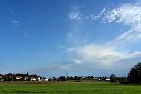 summer panorama of a village in Bavaria