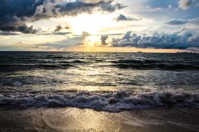 cloudy sky over the coast of thailand