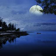 Moon and Sea Blue