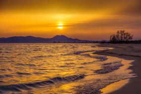 Sunset Sea Colors orange