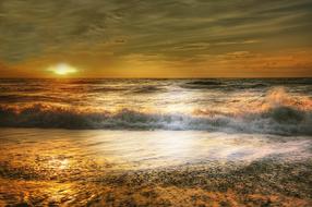 orange Sun Clouds