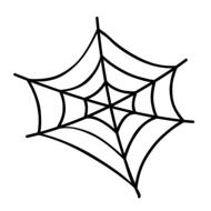 halloween spider black web drawing