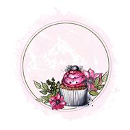 sweet cupcake pink drawing