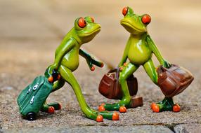 ceramic Frogs Funny Travel