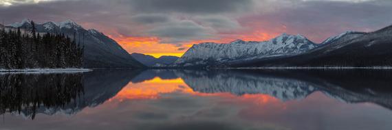 perfect Sunset Apgar Mountains