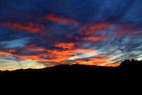 beautiful Evening sky red