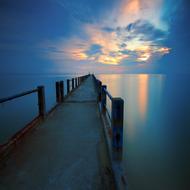 landscape of incredibly beautiful Beach and sunset Sky