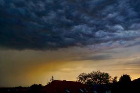 Thunderstorm Evening Clouds and sun