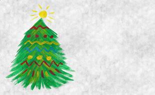 christmas tree as a kid drawing