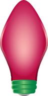 graphic christmas light bulb red drawing