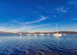 Lake Boat Water blue