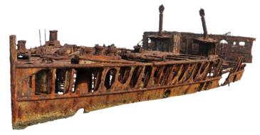 Ship Wreck Old rust drawing