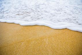 Beach sand wave white