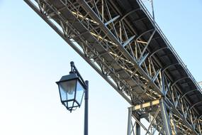 Architecture Steel bridge and lamp