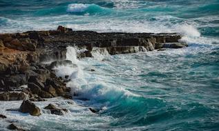 very beautiful Rocky Waves