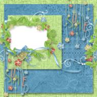 summer vacation blue green drawing
