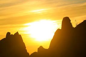 Mount Kennedy at sunset sky, Canada, Yukon