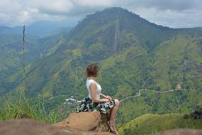 Sri Lanka Mountains person