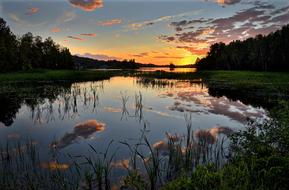 orange Sunset Landscape