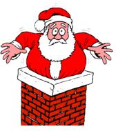 santa chimney stuck drawing