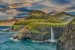 Coastline Waterfall