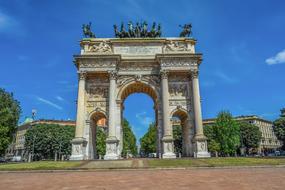 Arco Della Pace in city, italy, milan