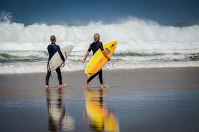 surfers people on beach