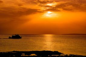 orange red Sunset Horizon