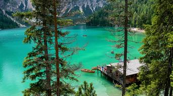 green Lake Braies Alps