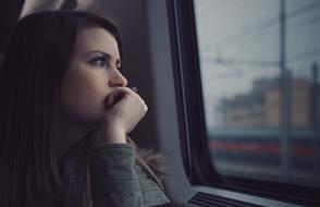 Girl Travel train