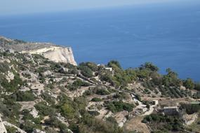 panoramic view of the sea coast in Malta