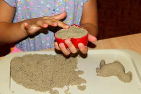 Children Fun fame sand