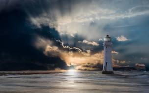perfect lighthouse glow evening