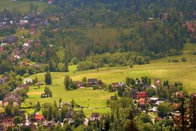 panoramic view of the village in the Tatras