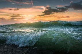 wonderful Sunset Wave Baltic