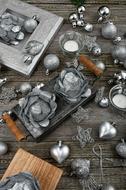 variety of silver christmas decor