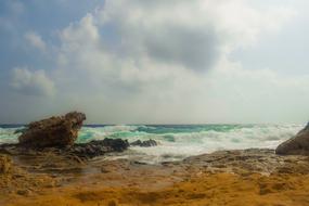 stormy weather on the coast of cyprus