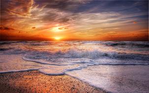 Sea Beach in Denmark at dusk