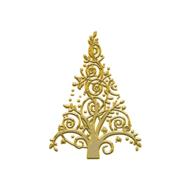 christmas gold tree decor drawing