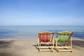 Beach Sea wood chairs