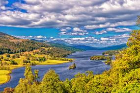 natural panorama of a river in Scotland