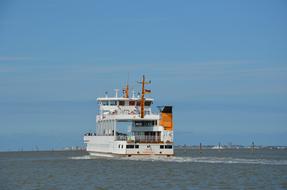 white ship North Sea