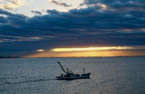 wonderful Sunrise Morning boat