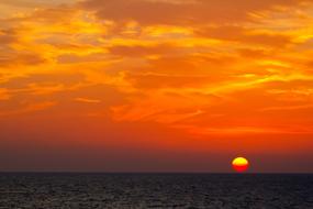 extraordinarily beautiful Evening Red sun