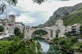 panoramic view of the ancient city of Mostar