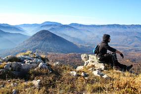 Relax Camping Mountain person