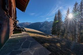 fabulous landscape of Hut at Winter