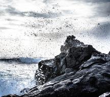 rocky coastline at Lanzarote El Golfo