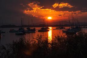 Sunset Lake red
